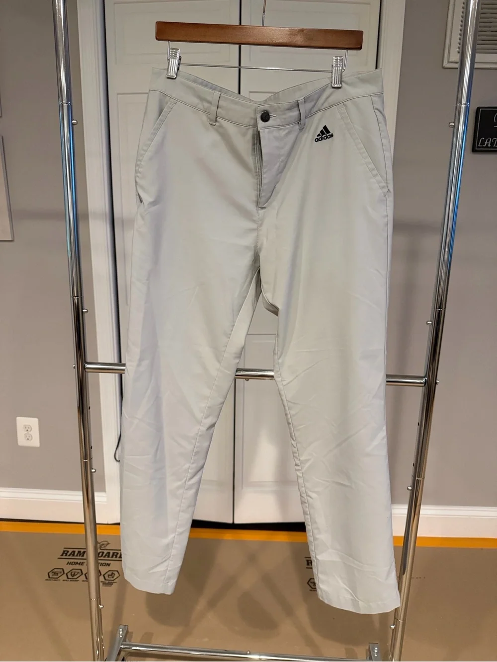 adidas Men’s Light Gray Chino Golf Pants